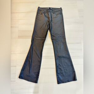 Black “leather” bootcut pants. Size 6. KUT from the cloth brand